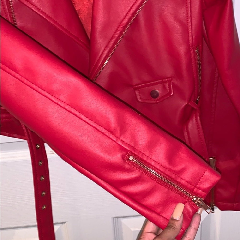 Red Leather Jacket - Picture 2 of 3